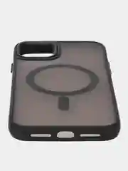 Черный чехол MagSafe (Магсейф) для iPhone 11, 12, 13, 14, 15, Pro, Plus, Max, силиконовый