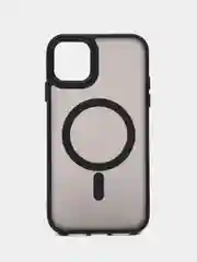 Черный чехол MagSafe (Магсейф) для iPhone 11, 12, 13, 14, 15, Pro, Plus, Max, силиконовый