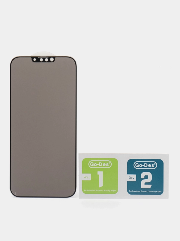 Защитное стекло-антишпион для iPhone 13 Pro Max (13 Про Макс), матовое, керамическое