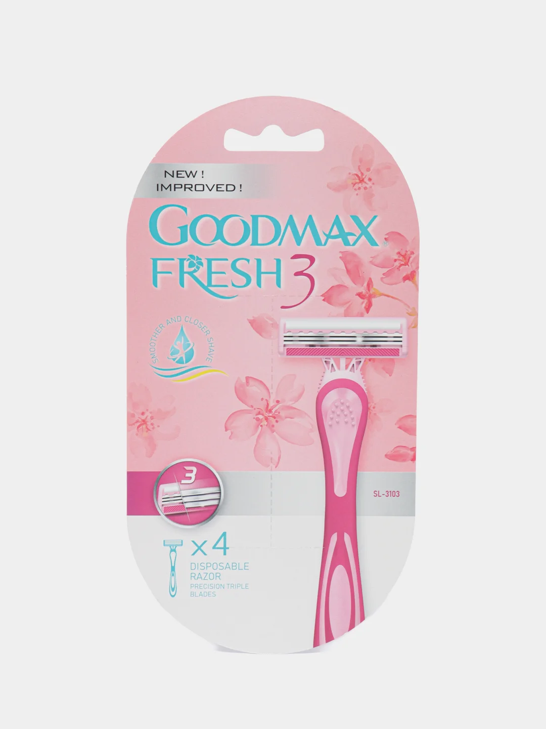 Бритва женская одноразовая GOODMAX Fresh SL-3103, 4 шт с 3мя лезвиями