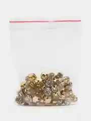 Золотой стразы стеклянные круглые пришивные в цапах