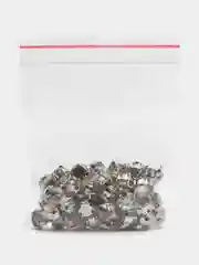 Серебряный стразы стеклянные круглые пришивные в цапах