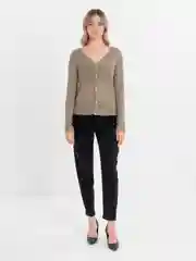 Приглушённый хаки кардиган женский