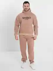 Шоколадный спортивный костюм мужской, на флисе