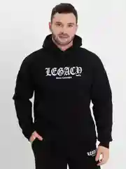 Черный спортивный костюм мужской, на флисе
