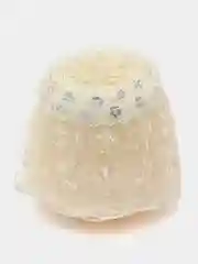 Кремовый кружево на тесьме соборками  декором ,пайетки на тесьме, ширина 6,5 см