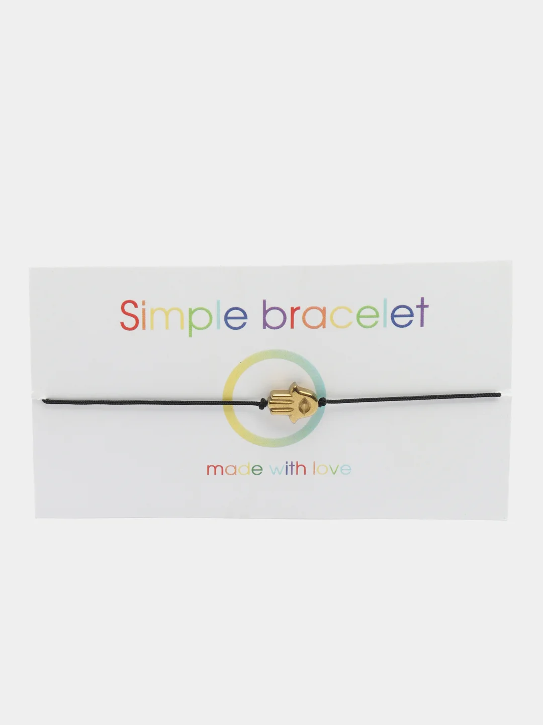 Браслет женский с натуральным камнем с камнем гематит Хамса амулет "Simple bracelete"