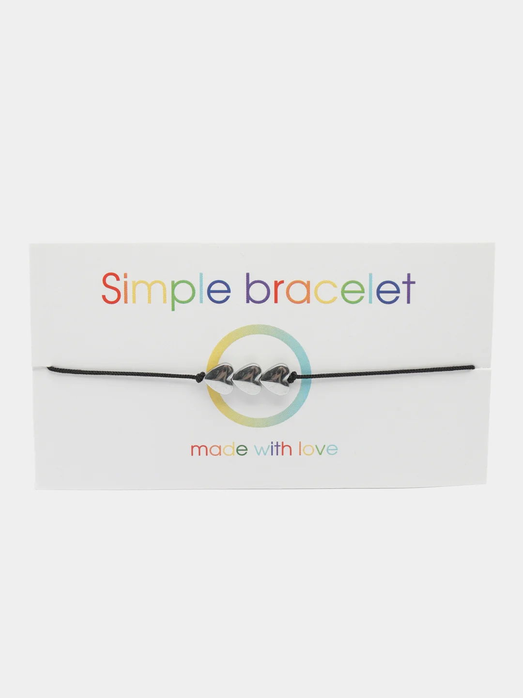 Браслет женский с натуральным камнем с камнем гематит "Сердечки" "Simple bracelete"