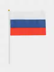 Флаг России, 14 х 21 см, шток 30 см, полиэфирный шёлк