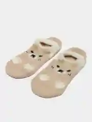 Бежевый носки мишки короткие