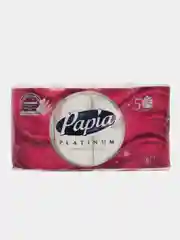 Туалетная бумага пятислойная PAPIA PLATINUM WHITE 5 слоев, 8 рулонов / Бумага туалетная