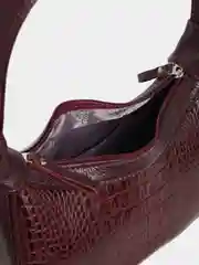 Бордовый сумка baro из натуральной кожи