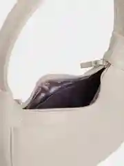 Кремовый сумка baro из натуральной кожи