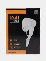 Белый 0405.005 Фен для волос настенный "Puff-1000", белый, 1,0 кВт, 18х10х24,5 см