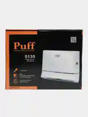 Белый 1402.008 Диспенсер бумажных полотенец Puff-5135, белый, с замком, ABS-пластик