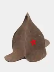 Коричневый шапка для бани / Шапка для бани и сауны, разные виды