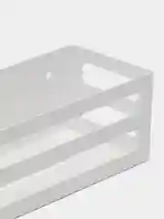 Белый металлическая полка для ванной
