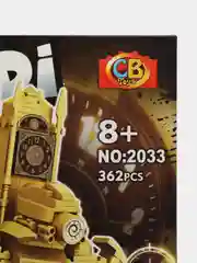 Золотой большой Конструктор "Скибиди туалет" Часовщик (Skibidi Toilet Clock man ) 362 детали