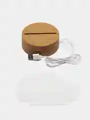 Горчичный подарочный 3D светильник - ночник с кнопкой вкл/выкл, питание USB, подарок на 8 марта