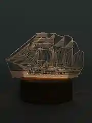 Горчичный подарочный 3D светильник - ночник с кнопкой вкл/выкл, питание USB, подарок на 8 марта