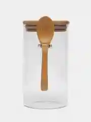 Банка стеклянная с ложкой для хранения сыпучих продуктов/подарок  маме сестре