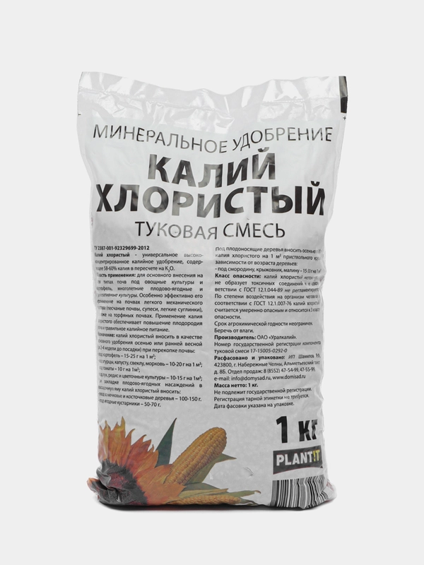 Удобрение Калий хлористый "PLANT!T", минеральное, 1 кг., 1 шт