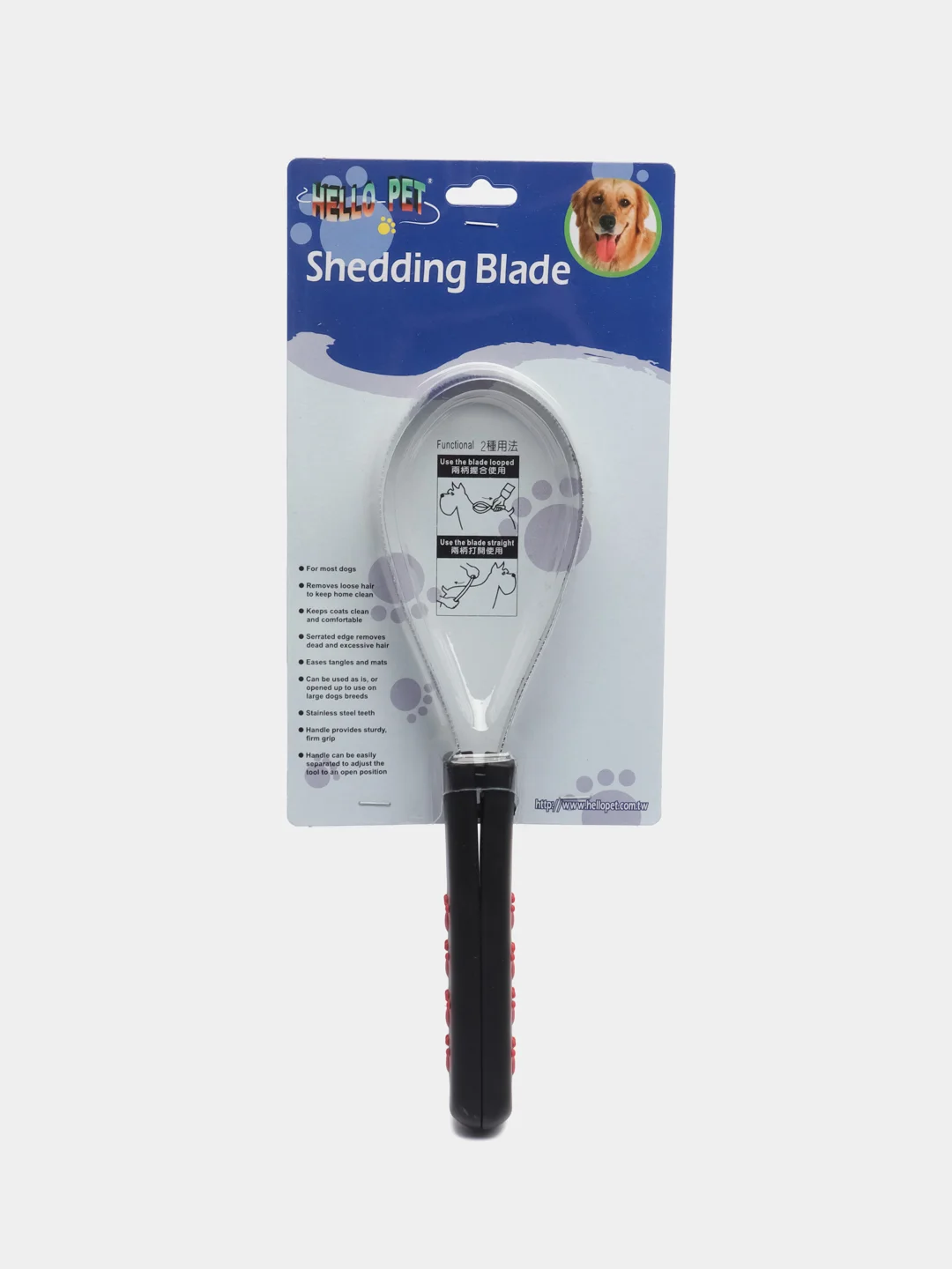 Скребница для средних и крупных собак, двусторонняя средняя, Hello Pet 18986DM