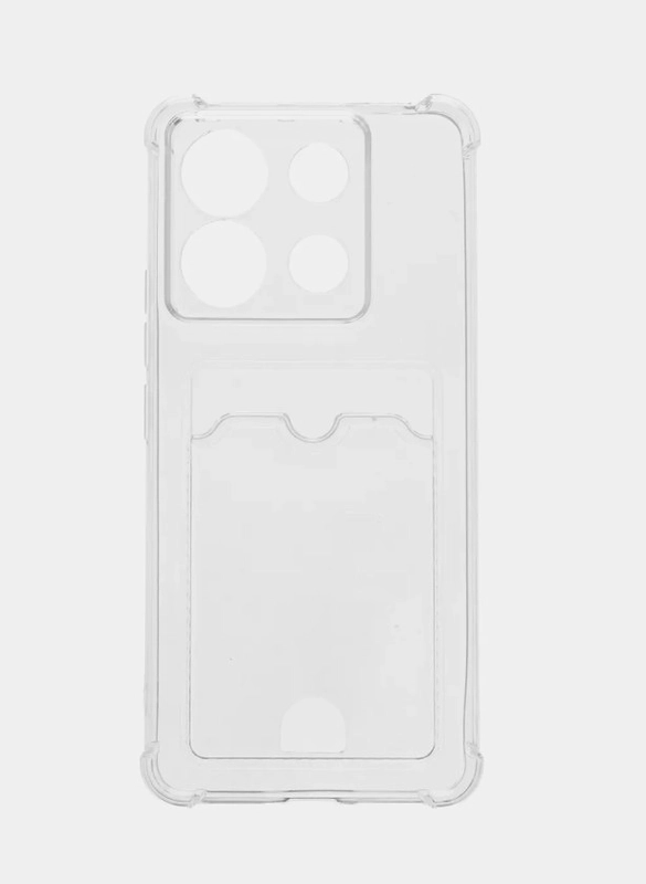 Чехол Xiaomi Redmi Note 13 Pro 5G / Редми Нот 13 Про 5G, прозрачный с карманом для карты