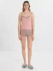 Коралловый комплект женский,пижама домашняя: шорты и майка, размеры с 44 по 52,LILIANS