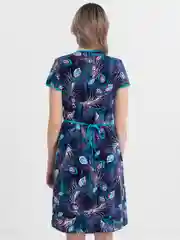 Бирюзовый халат женский на запахе, LILIANS