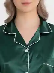 Зеленый пижама женская шелк