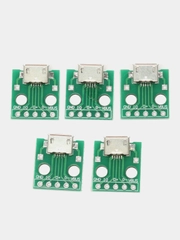 5 штук Гнездо micro-USB на плате микроюсб разъем для диагностики
