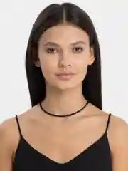 Серый металлик чокер из алмазного стекла, 3 цвета