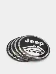 Наклейки на диски, колпаки JEEP сферические, изогнутые, 56 мм, 4 штуки