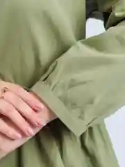 Зелёный хаки рубашка женская оверсайз