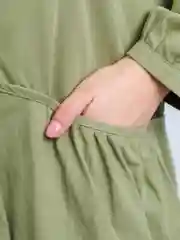 Зелёный хаки рубашка женская оверсайз