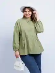 Зелёный хаки рубашка женская оверсайз