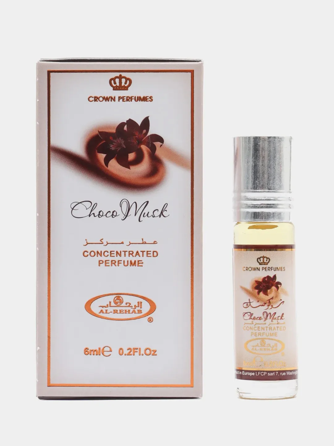 Арабские масляные духи Al Rehab Choco Musk (Шоколадный Мускус), роликовый флакон 3 и 6 мл
