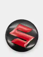 Красный наклейки на диски, колпаки Suzuki сферические, изогнутые, 56 мм, 4 штуки