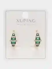 Зеленый серьги Xuping гипоаллергенный медицинский сплав
