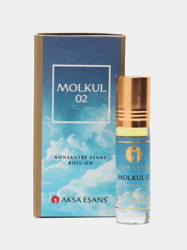 Масляные роликовые духи Aksa Esans Molkul 02, унисекс, 6 мл