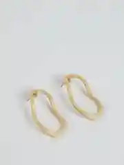 Черный абстрактные женские овальные серьги