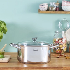 Набор кастрюль 18/20 см + ковш 14 см Tefal Cook Eat с крышками, для всех типов плит