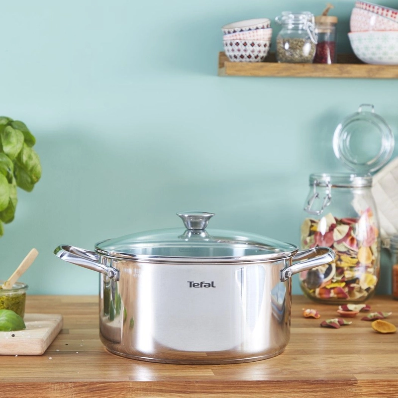 Набор кастрюль 18/20 см + ковш 14 см Tefal Cook Eat с крышками, для всех типов плит