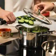 Набор кастрюль 18/20 см + ковш 14 см Tefal Cook Eat с крышками, для всех типов плит
