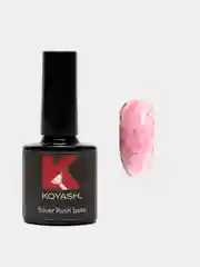 Розовый цветная камуфлирующая база для ногтей маникюра, гель лака "KOYASH" с поталью