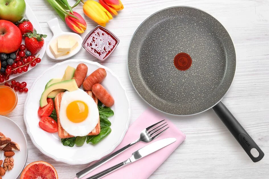 Сковорода Tefal Natural Cook 24, 26, 28 см, глубокая, с индикатором температуры
