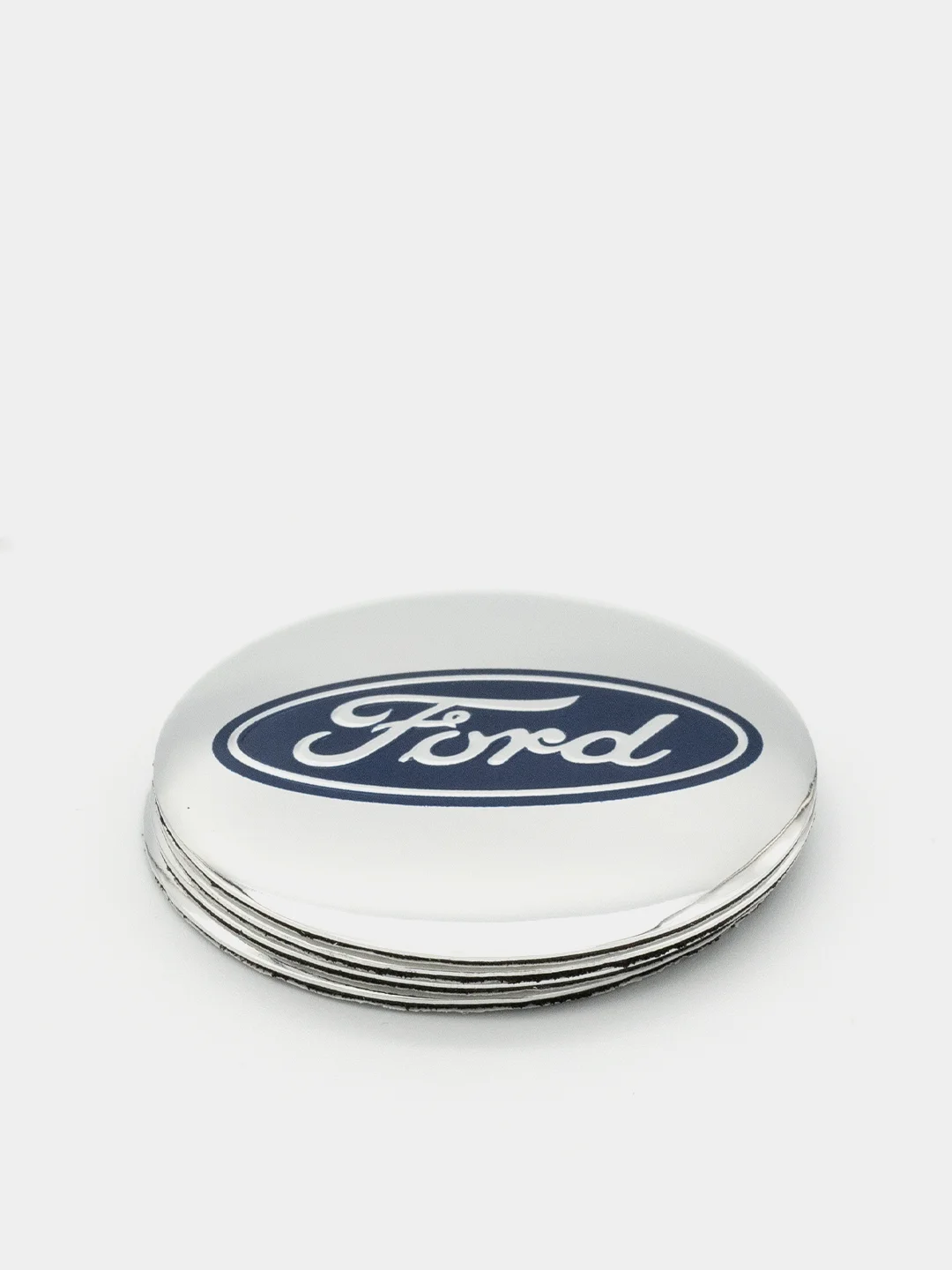 Темно-синий наклейки на диски, колпаки Ford сферические, изогнутые, Форд, 4 штуки