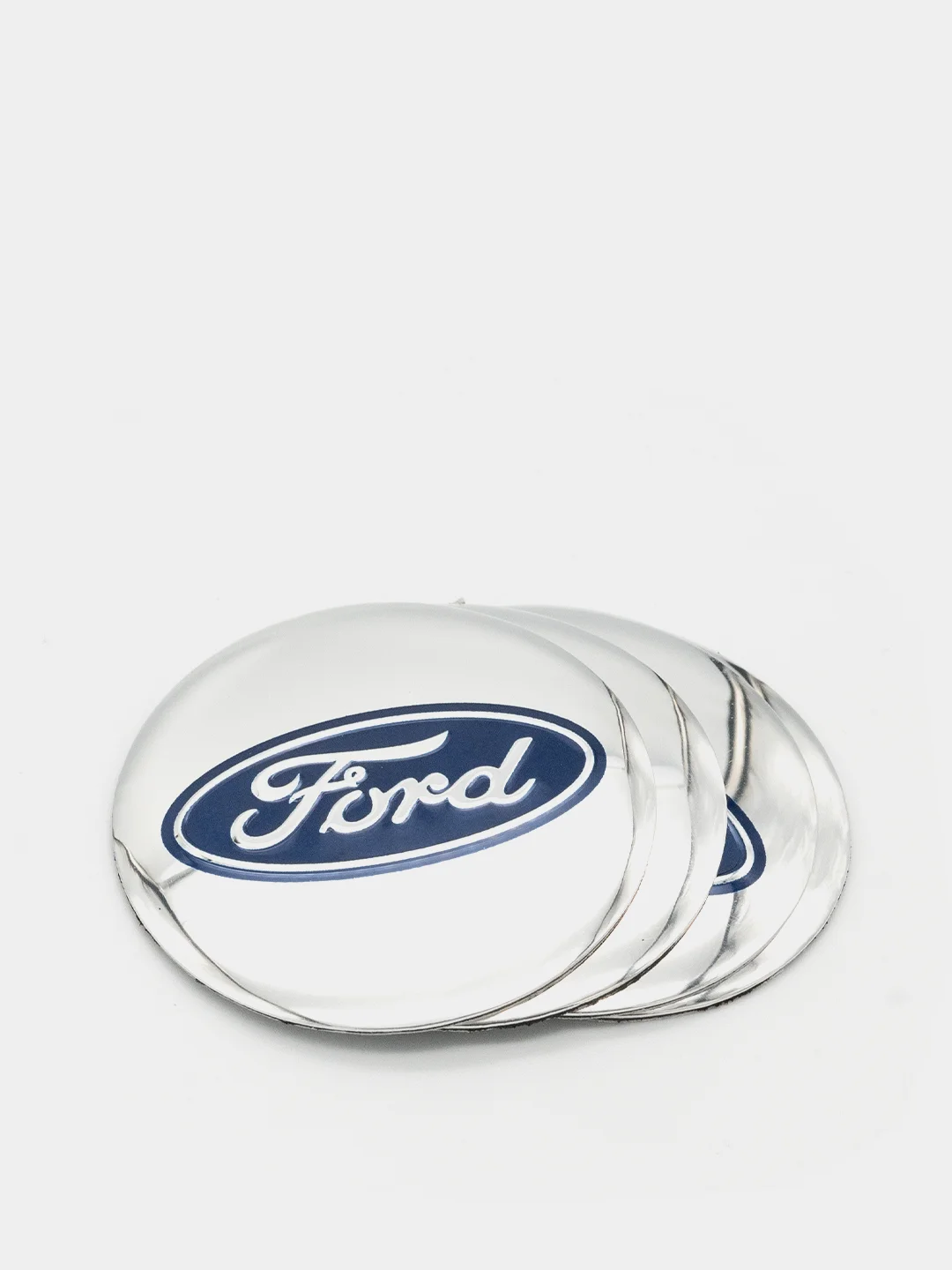 Темно-синий наклейки на диски, колпаки Ford сферические, изогнутые, Форд, 4 штуки