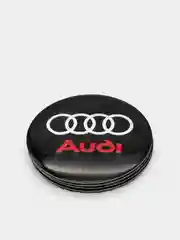 Наклейки на диски, колпаки Audi сферические, изогнутые, 56 мм, 4 штуки